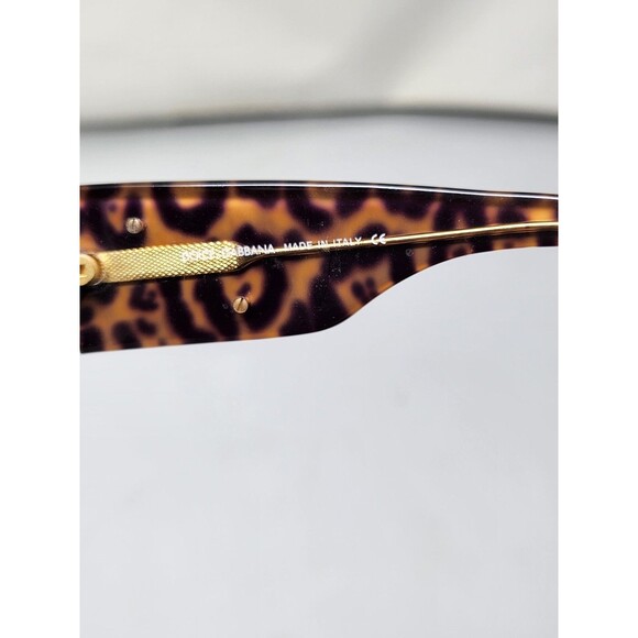 Dolce & Gabbana DG 6038-B 739/73 Leopard Print Wrap Sunglasses NWT main image 3